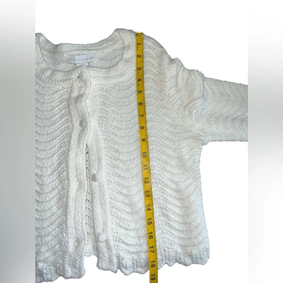 House of Harlow 1960 Knit Cardigan & Shorts Set White Multicolor Trim Size M NWT - Picture 9 of 10